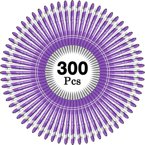 Miniatura 105 de Hasta 500 bolígrafos personalizados a granel con logotipo de mensaje de nombre comercial, bolígrafos grabados personalizados con lápiz óptico
