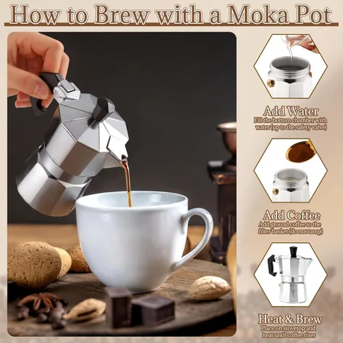 Miniatura 7 de 4 piezas de cafetera espresso a granel (1 taza de 1.7 fl oz), un bebé está preparando café, regalos de baby shower, invitados de boda, regalos