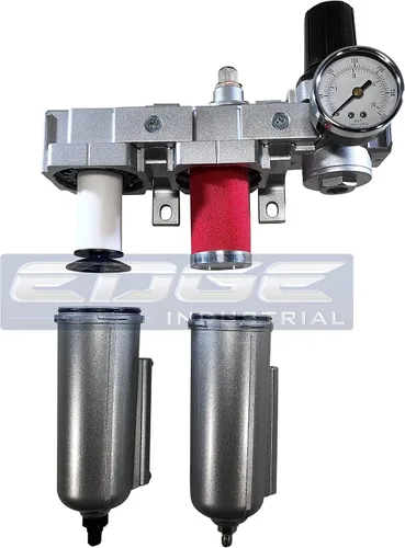 Miniatura 6 de Sistema de secado de aire de tres etapas con clasificación industrial: filtro de partículas de aire, filtro coalescente de 0.01 micras y regulador