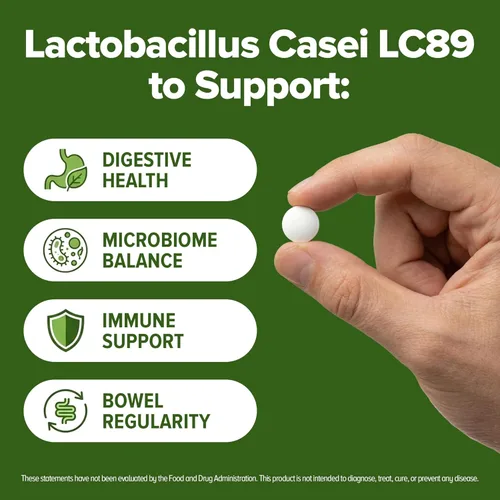 Miniatura 4 de Natural Foundation Supplements Lactobacillus Casei Suplemento probiótico 240 tabletas 3 mil millones de CFU de probióticos para hombres y mujeres