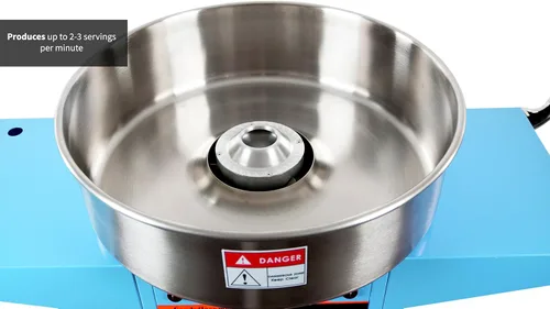 Miniatura 3 de VIVO CANDY-V002B - Carro eléctrico de algodón de 1030 W, máquina móvil de hilo dental con cuenco de acero inoxidable de 20 pulgadas, cuchara y cajón