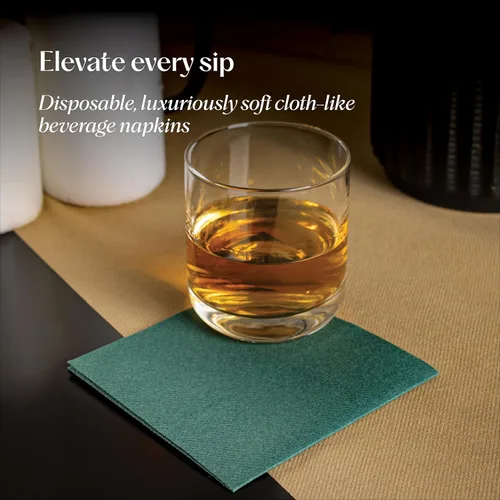 Miniatura 2 de Servilletas de cóctel desechables con tacto de lino, paquete de 200 servilletas de papel AMETHYST de 5 x 5 pulgadas para bar, restaurante