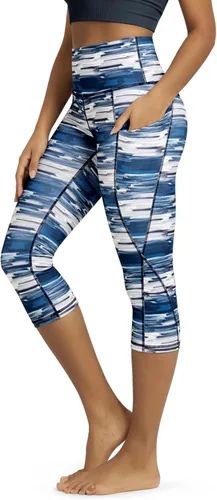 Miniatura 89 de ODODOS - Leggings capri de cintura alta para mujer con bolsillos, control de abdomen, no se transparentan, para entrenamiento atlético, running
