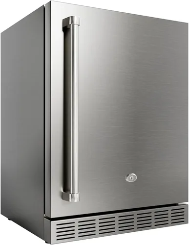 Refrigerador para exteriores de 24 pulgadas, enfriador de cerveza de acero inoxidable integrado debajo de la encimera, refrigerador para interiores
