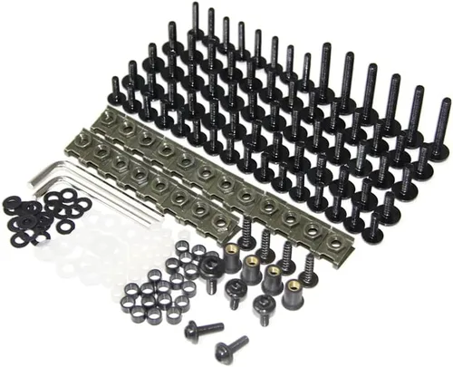 Miniatura 2 de US Stock ZX6R 2005 2006 05 06 Carenados completos de motocicleta de aluminio Tornillos del cuerpo Clips de hardware (negro)