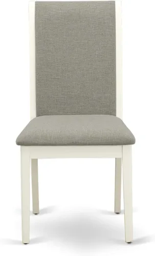 Miniatura 5 de East West Furniture BOLA3-WHI-06 - Juego de comedor de 3 piezas para espacios pequeños que contiene una mesa de cocina redonda y 2 sillas de comedor