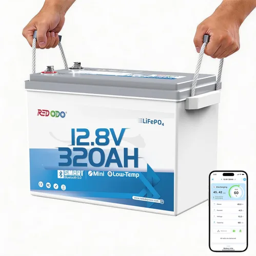 Miniatura 9 de Redodo Batería LiFePO4 de litio de 12 V 100 Ah, batería del grupo 31 integrada en BMS de 100 A, hasta 15000 ciclos, 10 años de vida útil, perfecta