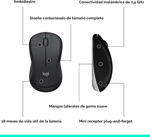 Miniatura 9 de Logitech MK540 Combo avanzado de teclado y mouse inalámbricos para Windows, receptor USB unificador de 2.4 GHz, teclas de acceso rápido multimedia