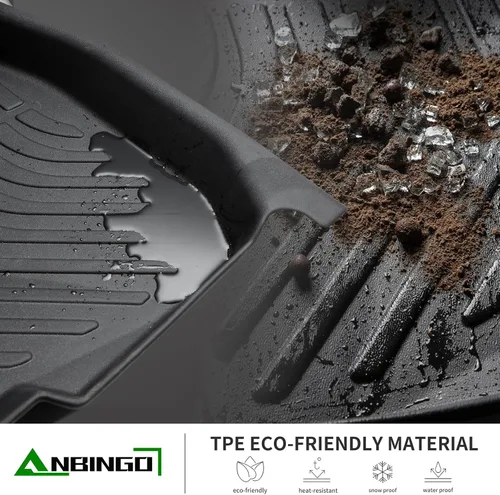 Miniatura 4 de ANBINGO - Tapetes para el piso para automóvil, impermeables, aptos para todo tipo de clima, resistentes, protectores de piso de TPE, para filas