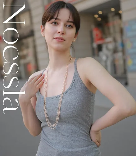 Miniatura 3 de Noessla Collares largos en capas para mujer, collar con cuentas de cristal, cadena de plata con caja de regalo, joyería