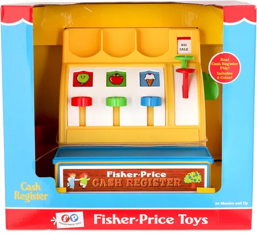 Miniatura 5 de Fisher-Price Classics - Caja Registradora Retro - Gran Regalo Pre-Escolar para Niñas y Niños, Niños y Pequeños, Regalo de Cumpleaños, Navidad