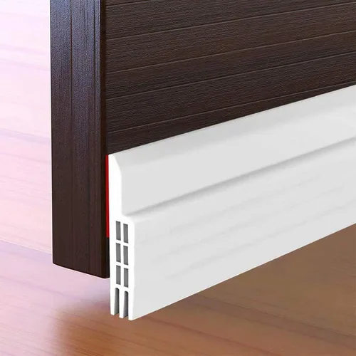 Suptikes Burlete Bajo la Puerta para Puertas Exteriores e Interiores, Burlete Sellador de Puerta Meteorológico, Burlete de Puerta con Adhesivo Blanco