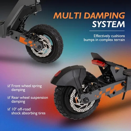 Miniatura 5 de KUKIRIN - Patinete eléctrico G4/G2 para adultos, rango de 47 millas, motor potente de velocidad de 43 MPH de 2000 W, neumáticos todoterreno de 11