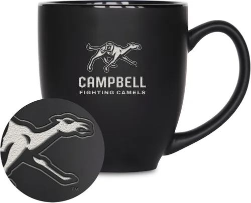 Miniatura 155 de Rico Industries - Taza de cerámica mate negra con grabado láser estándar de 15oz para NCAA (escuelas T & U) - Para bebidas calientes o frías