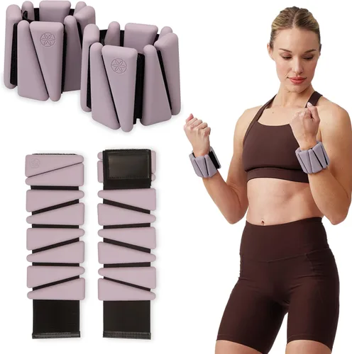 Gaiam Wrist and Ankle Weights, Wearable Bracelet to Strengthen, Tone & Sculpt, Adjustable Ankle Weights for Women & Men for Yoga, Dance, Pilates,