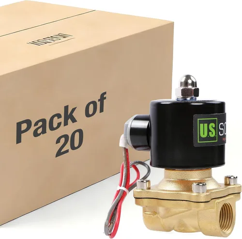Miniatura 10 de U.S. Solid 1" Válvula electromagnética eléctrica de latón 24VAC Normalmente cerrado VITON aire no potable combustible del agua