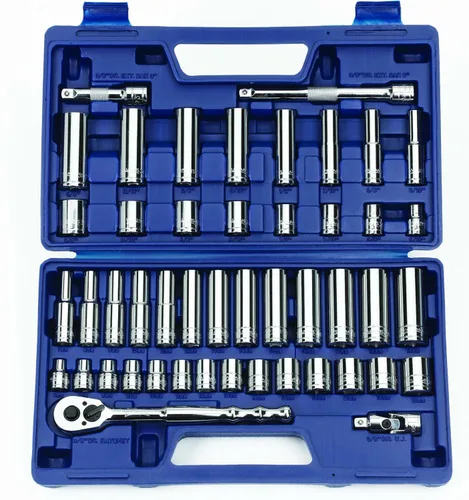 Williams JHW50666 Juego de herramientas de 47 piezas de 3/8 pulgadas con estuche compacto, 6 y 12 puntos SAE y métrico