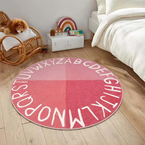 Miniatura 28 de LIVEBOX ABC Play Room - Alfombra redonda para niños, alfombra grande y colorida para guardería, alfombra de área de arcoíris para aula, alfombras