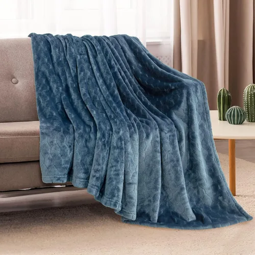 Miniatura 2 de TOONOW - Manta decorativa de vellón, supersuave, afelpada, cómoda y mullida, con patrón geométrico, franela de microfibra, para sillón, cama y sofá