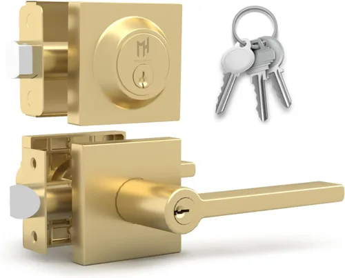 Miniatura 20 de Mega Handles - Cerrajo de entrada Prime I Cerradura de cerrojo de entrada - Cerrajo de bloqueo cuadrado de alta resistencia para puertas zurdas