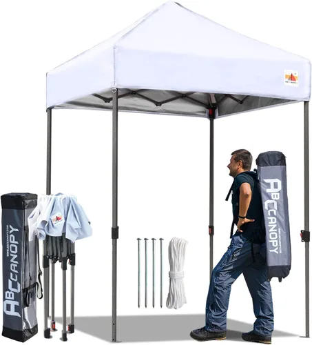Miniatura 37 de ABCCANOPY Tienda de campaña desplegable de 10 x 10, refugio instantáneo de fácil instalación con bolsa con ruedas, toldo resistente al aire libre
