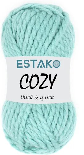 Miniatura 31 de Estako Cozy Thick & Quick Yarn - Hilo acogedor grueso y rápido, 20% lana, 80% acrílico, suave, súper voluminoso, peso #6, para tejer y hacer 50187