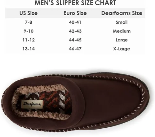 Miniatura 4 de Dearfoams Men's Thompson Cozy Memory Foam Indoor Outdoor Clog House Slipper