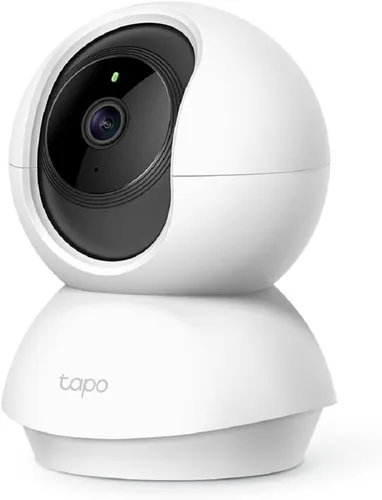 TP-Link Tapo - Cámara de seguridad con inclinación para monitor de bebé, cámara para mascotas con detección de movimiento, 1080P, audio Blanco