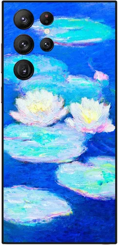 Miniatura 42 de Berkin Arts Funda compatible con Samsung Galaxy S22 Ultra, funda de silicona Art Nouveau Floral Flower (Clematis by Alphonse Mucha)