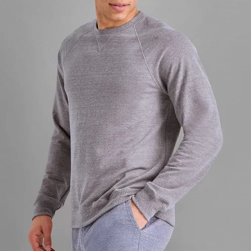 Miniatura 6 de Hanes Originals Sudadera de rizo francés para hombre, Sudadera de mezcla tricolor con cuello redondo para hombre