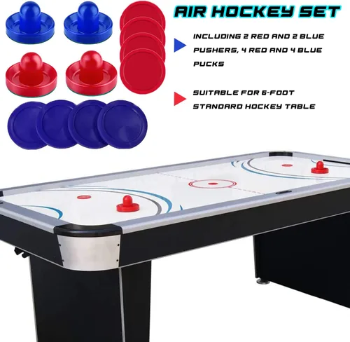 Miniatura 2 de Empujadores y discos de hockey de aire, palas de hockey de aire y asas de portería, accesorios de repuesto para mesas de juego