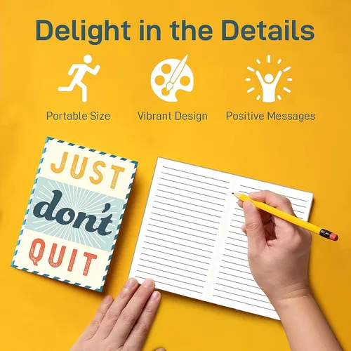 Miniatura 3 de S&O - Juego de mini cuadernos motivacionales a granel con 12 mensajes únicos, cuadernos inspiracionales para niños, colección de diarios de bolsillo