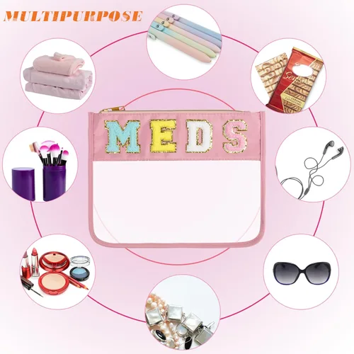 Miniatura 5 de ChezMax Bolsa de cosas preparadas para viajes, Meds rosados, Moderno