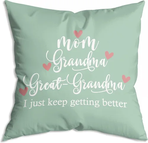 Miniatura 9 de Regalos para abuela, fundas de almohada de 18 x 18 pulgadas, regalos de anuncio de embarazo para abuela, regalos de bisabuela de nietos, regalo