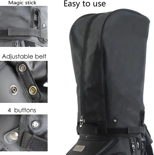 Miniatura 5 de Funda para bolsa de golf/funda de lluvia duradera de nailon 1680D impermeable y antipolvo, se adapta a la mayoría de bolsas de golf de 8.5 a 9