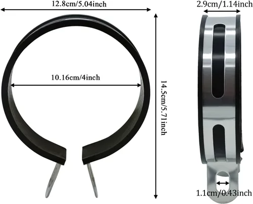 Miniatura 2 de Clip de Escape Universal Semicircular para Motocicleta Soporte Colgante de Tubería de Silenciador de Escape Soporte de Tubería de Silenciador