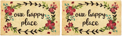Miniatura 15 de DII Fun Greetings - Tapete de fibra de coco natural para interiores y exteriores