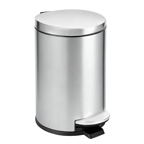 Miniatura 8 de TIPGO Cubo de Basura Pequeño de 1.2 Galones en Negro, Cubo de Basura de 4.5 Litros para Baño con Tapa, Mini Bote de Basura con Paso, Cesta de Basura