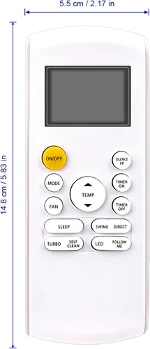 Miniatura 4 de RG57A6/BGEFU1 Reemplazo de control remoto de CA compatible con sistema dividido sin conductos Senviller Mini Split Air Conditioner, pantallas