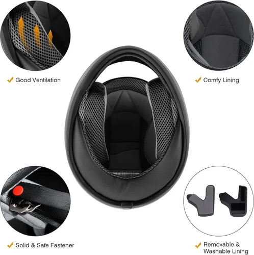 Miniatura 4 de Casco de motocicleta SLMOTO DOT para adultos, de fibra de carbono, con tapa abatible, protección completa de la cara, a prueba de golpes, seguro