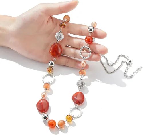 Miniatura 4 de Pearl & Club - Collar largo con cuentas para mujer