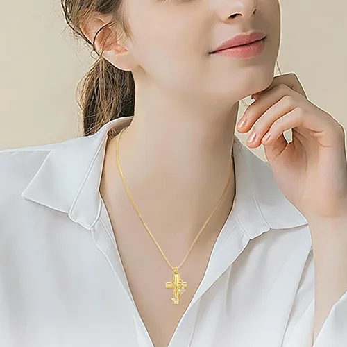 Miniatura 4 de Imrsanl Collar de urna de cruz de mariposa para cenizas, hombres y mujeres, joyería de cremación, colgante de cenizas para cenizas conmemorativas