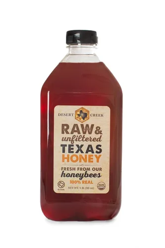 Miniatura 8 de Desert Creek Honey - Miel 100% sin filtrar, pura y cruda de Texas - Sustituto natural del azúcar - Una libra de miel americana sin procesar y sin