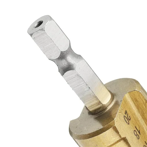 Miniatura 5 de Step Drill Bit 10pcs Step Drill Bit Set 1/4 Inch Hex Shank 5 Flute Countersink Drill Bit Set Automatic Center Punch