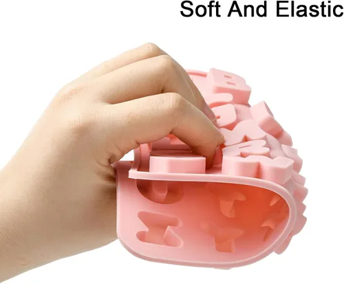 Miniatura 3 de 2 moldes de silicona de letras A-Z de color rosa para bricolaje, moldes de silicona con iniciales para resina para decoración de bricolaje, dulces