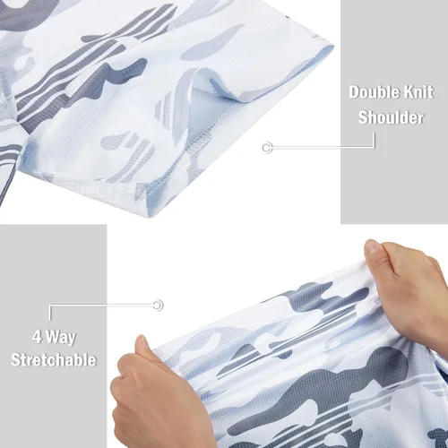 Miniatura 178 de TAPULCO Camisetas tipo polo de secado rápido para hombre, diseño de camuflaje, atléticas, ligeras, transpirables, casuales, para golf