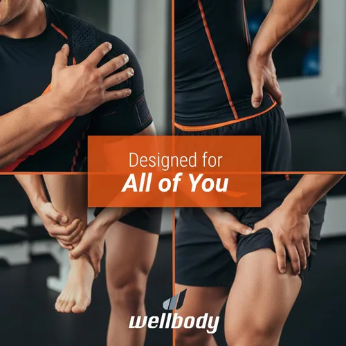 Miniatura 5 de Wellbody Masajeador de percusión de tejido profundo con tecnología de bola de calor, 3 opciones de velocidad, pistola de masaje portátil de mano