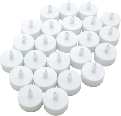 Velas LED realistas sin llama, brillantes, brillantes, parpadeantes, velas falsas que funcionan con pilas, velas de té sin perfume, paquete de 24