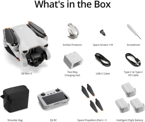 Miniatura 8 de DJI Mini combo de 3 vuelos más (DJI RC), drones con cámara para adultos 4K, 3 baterías para 114 minutos de tiempo de vuelo, disparo vertical