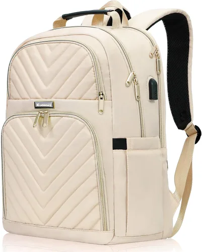 Miniatura 10 de Mochila de viaje para laptop, mochila escolar para adolescentes, niñas, niños, mochila universitaria acolchada grande de 15.6 pulgadas para mujeres